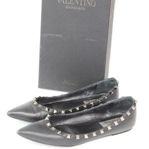 My Valentino Noir Black Spiked Flats